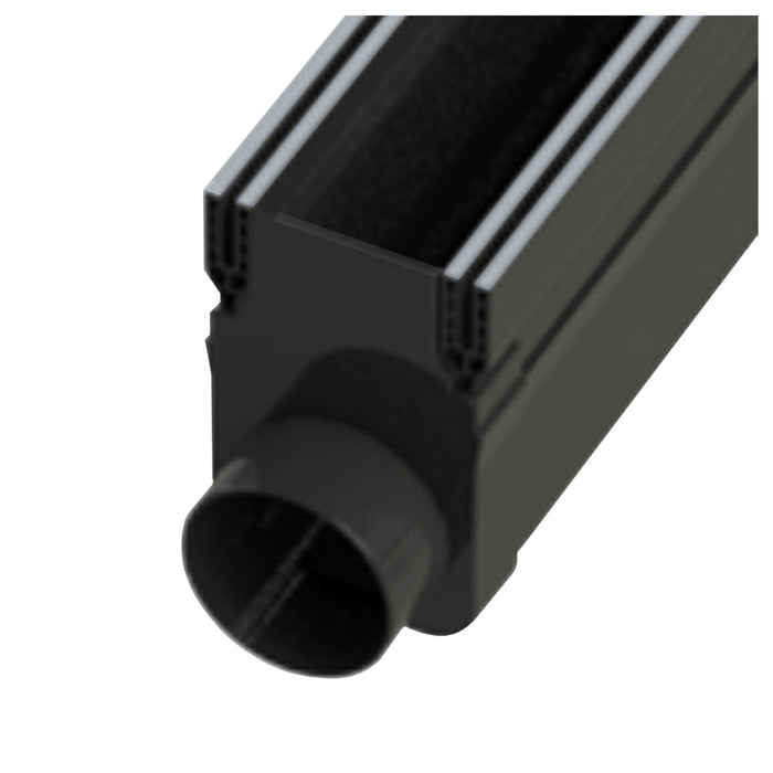 PVC Threshold Channel Drain End Cap and End Cap Outlet