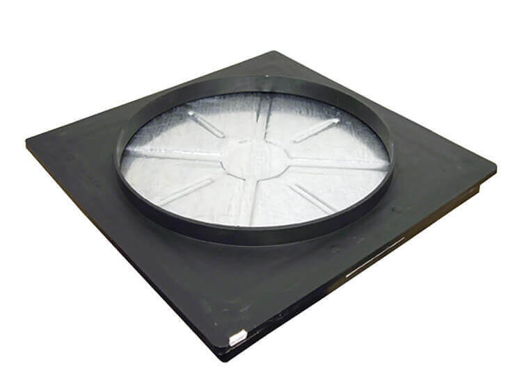 square to round recessed manhole cover top