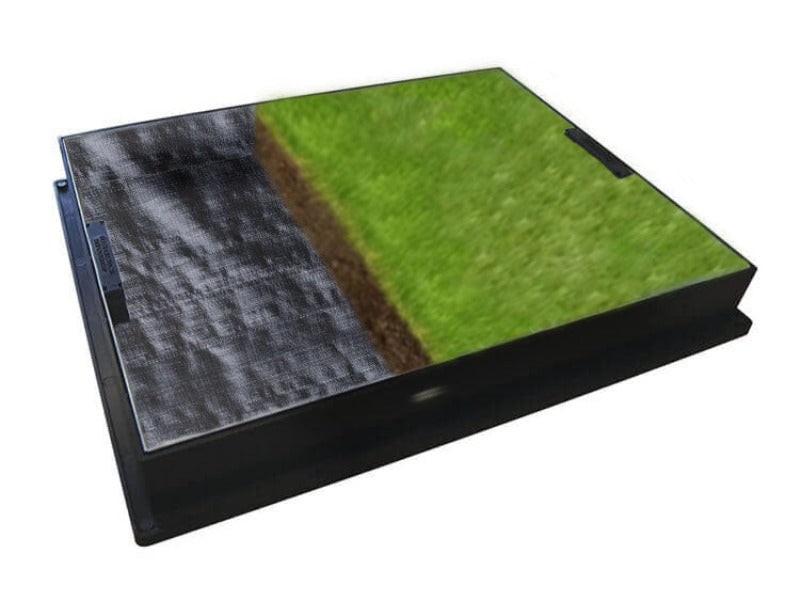 600 x 450 recessed manhole cover grasstop