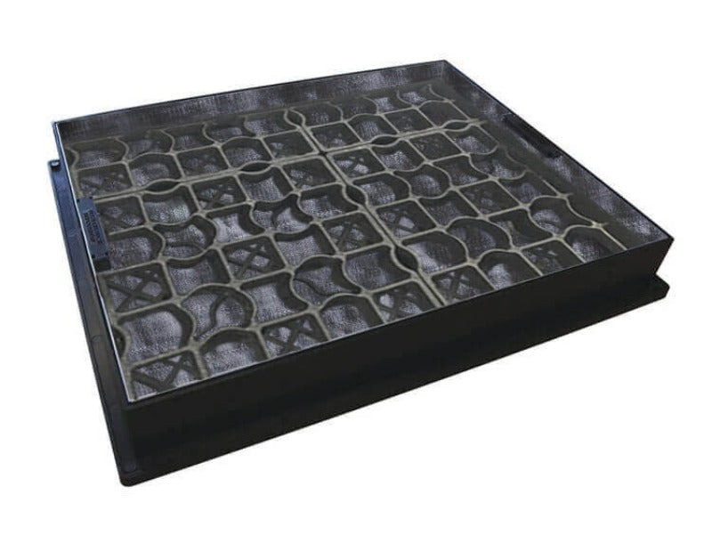 600 x 450 recessed manhole cover empty gravel filled