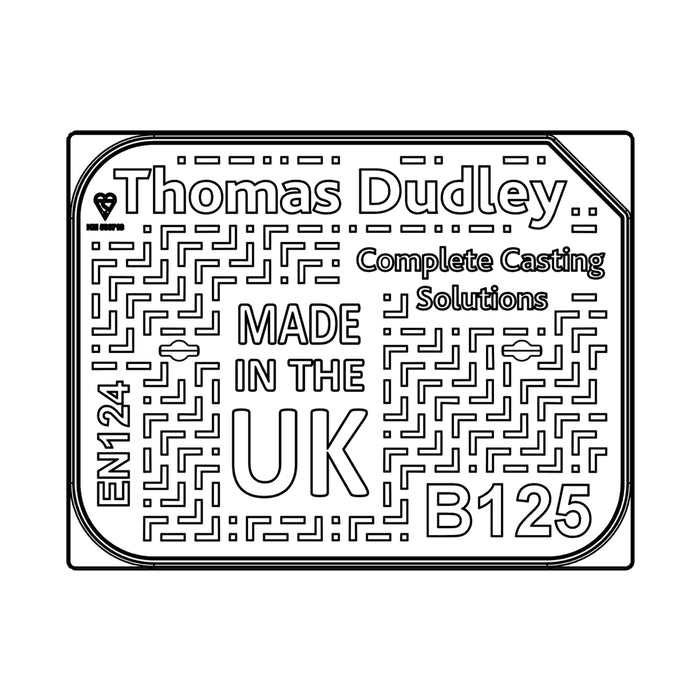 B125 Ductile Iron Solid Top Cover & Frame