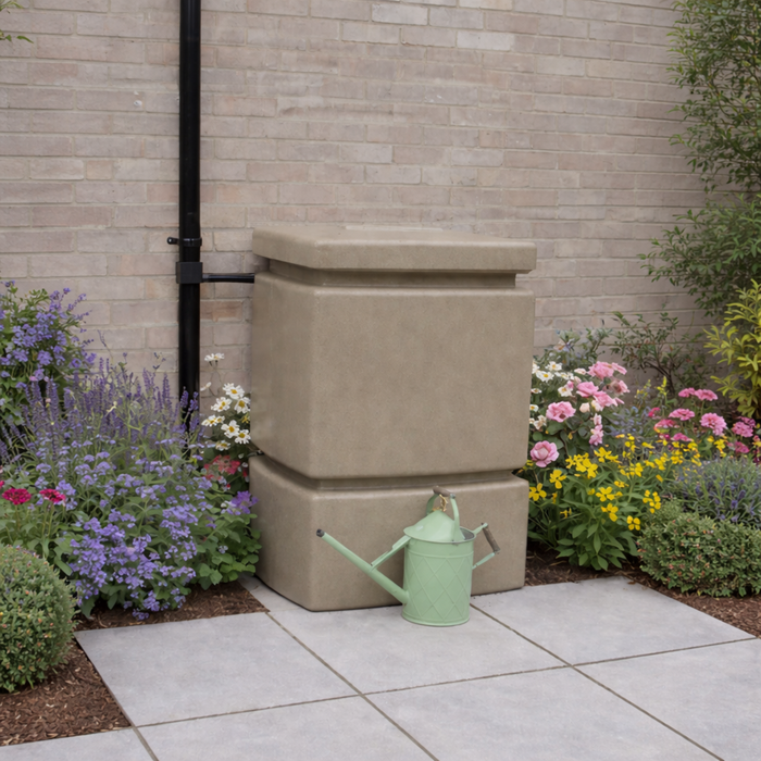 525L Minipillar Water Butt - Slim Space-Saving Rainwater Tank | Durable Garden Water Storage