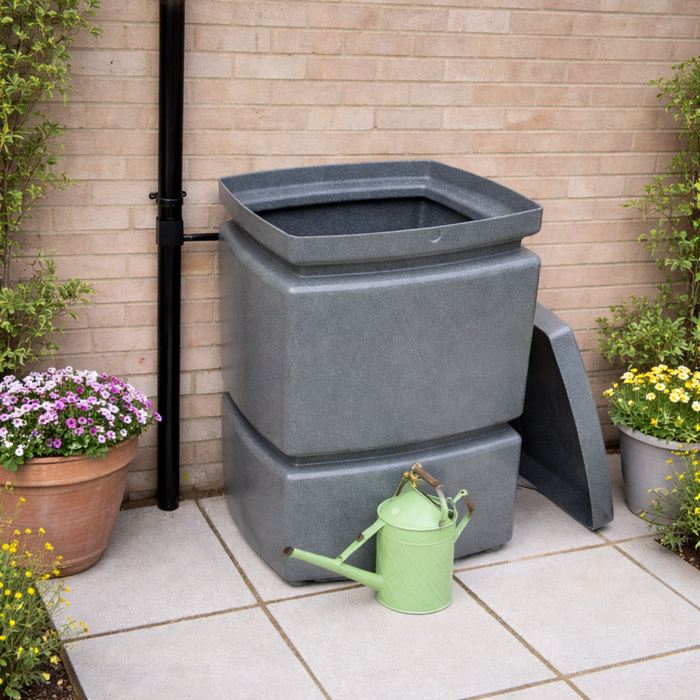 525L Minipillar Water Butt - Slim Space-Saving Rainwater Tank | Durable Garden Water Storage