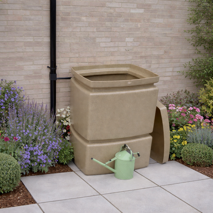 525L Minipillar Water Butt - Slim Space-Saving Rainwater Tank | Durable Garden Water Storage