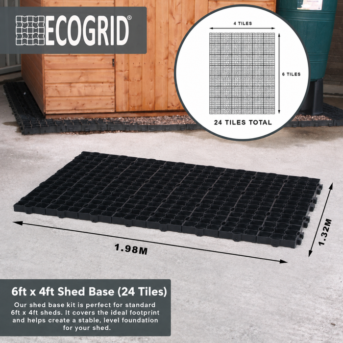 EcoGrid Shed Base Kits - Garden Shed Base with Weed Membrane