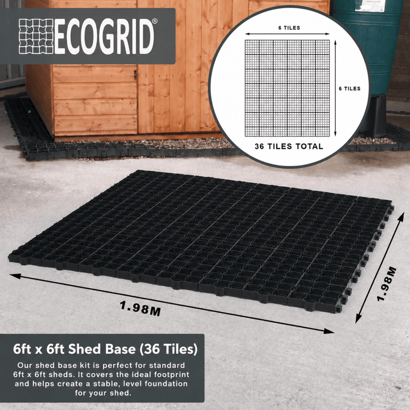 EcoGrid Shed Base Kits - Garden Shed Base with Weed Membrane
