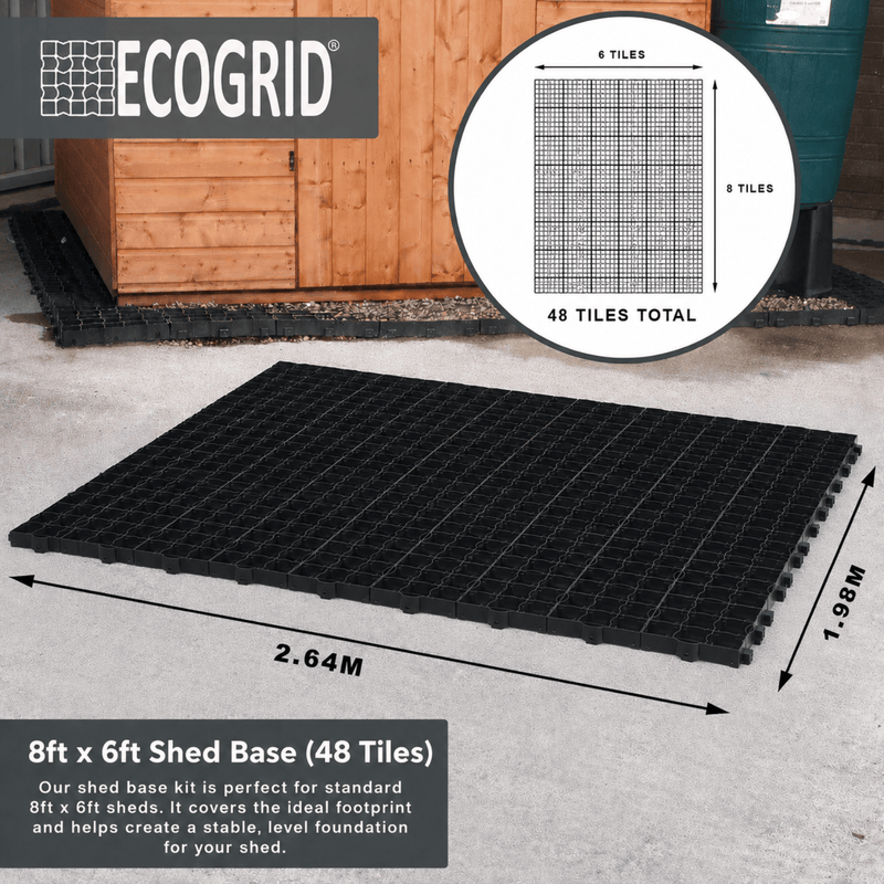 EcoGrid Shed Base Kits - Garden Shed Base with Weed Membrane