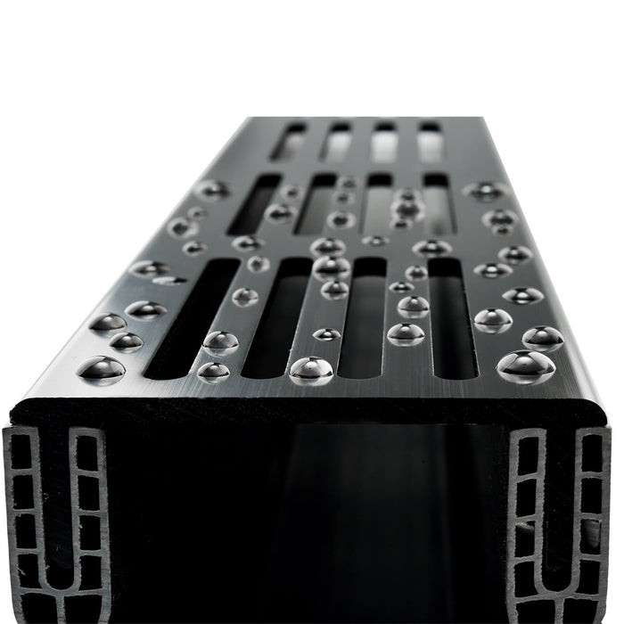 PVC Channel Threshold Channel Drain With Aluminium Grating - 1M