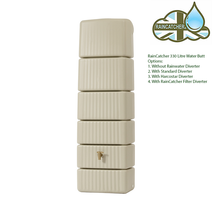 Slim 330L wall tank Sand Beige or Green