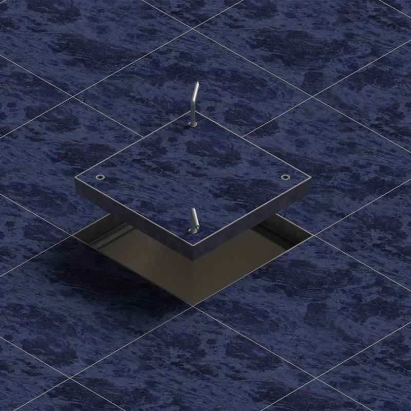 600 x 600 x 70mm Seamless Tile Recessed Manhole Cover & Frame