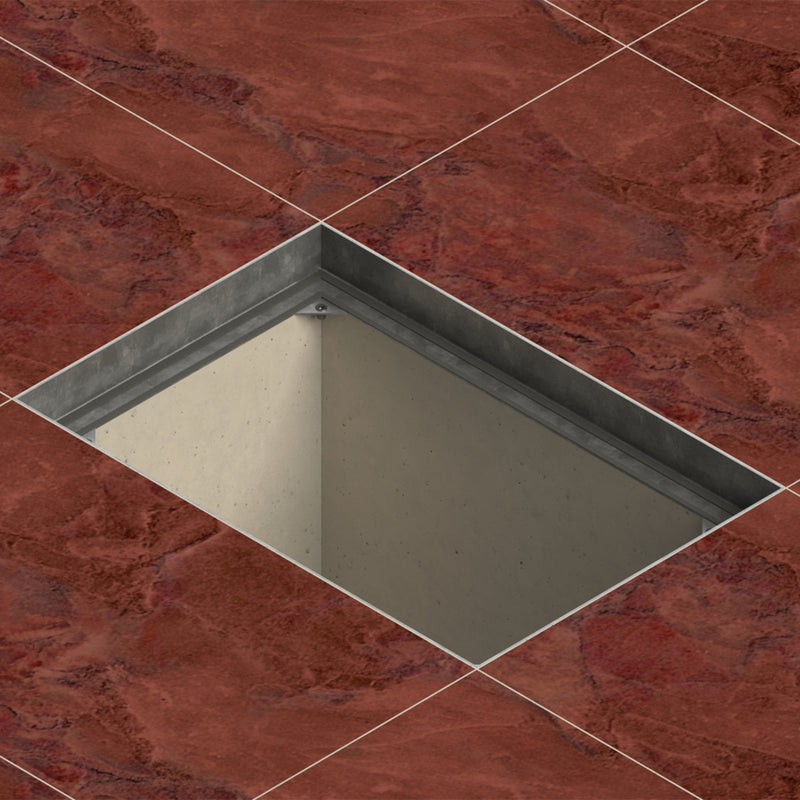 900 x 600 x 70mm Seamless Tile Recessed Manhole Cover & Frame