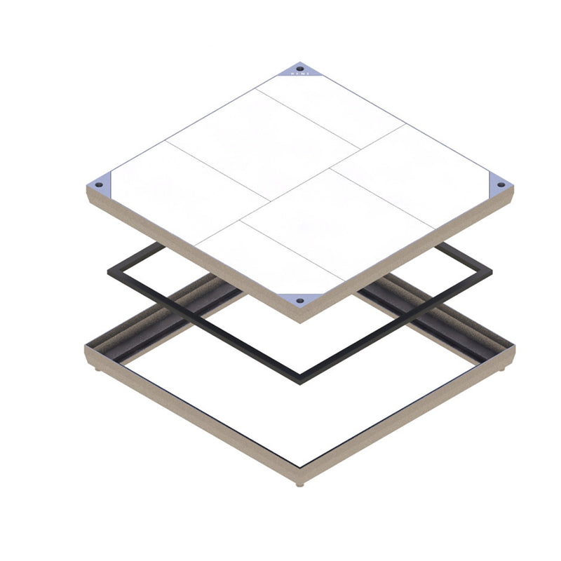600 x 600 x 50mm Double Sealed & Locking Stainless Steel 316 Recessed Manhole Cover