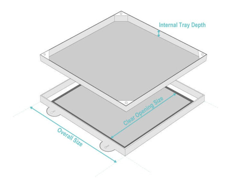 900 x 900mm Sealed Manhole Cover W/ 43mm Recessed Tray