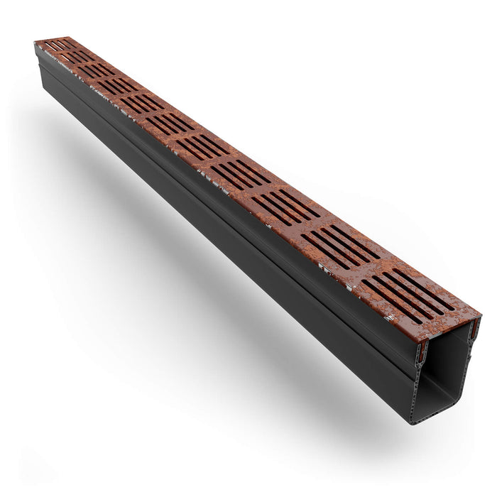 Corten Steel Threshold Storm Drainage Channel System