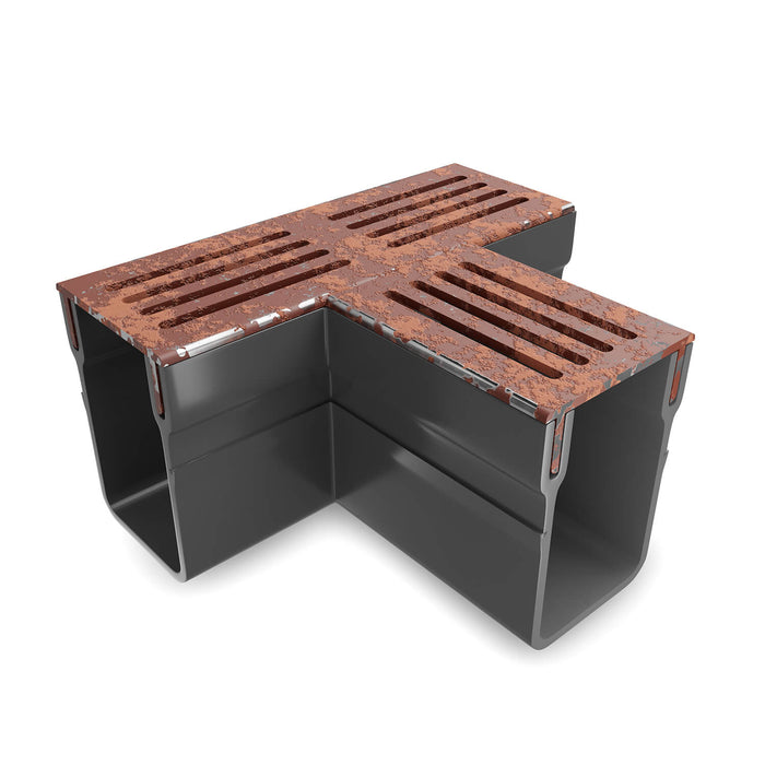 Corten Steel Threshold Storm Drainage Channel System