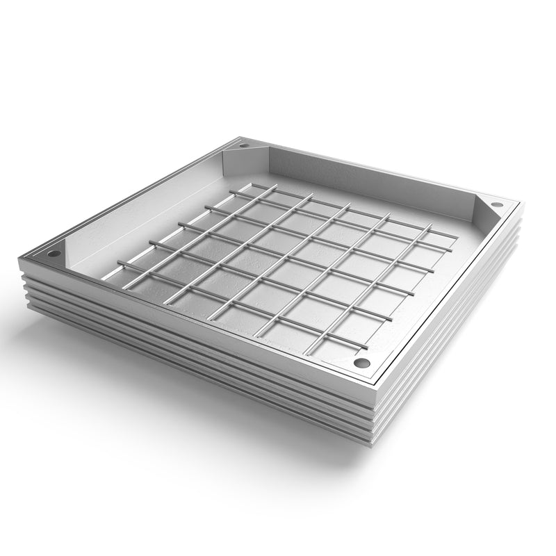 Triple Sealed 60mm Recessed Manhole Covers - Alusthetic