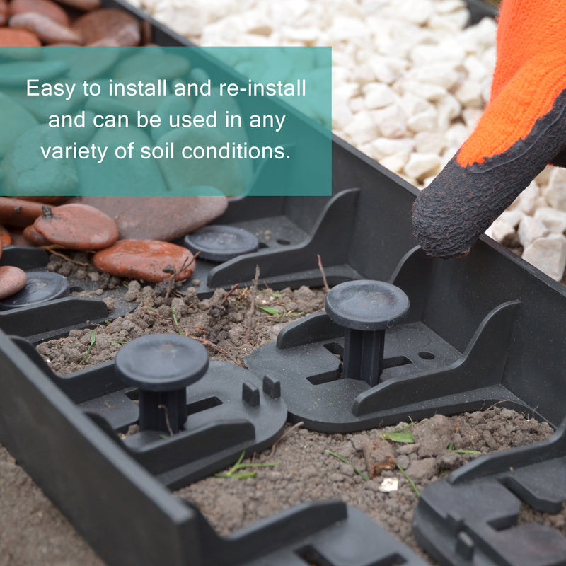 Plastic Flexible Edging Garden Border System - 80CM Length
