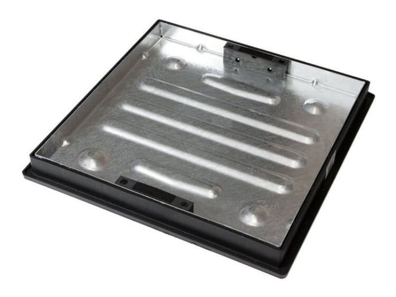 450mm Square To Round, Sealed Manhole Cover W/ 43.5mm Recessed Tray