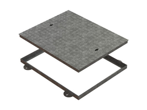 750 x 600 solid top sealed & locking manhole cover